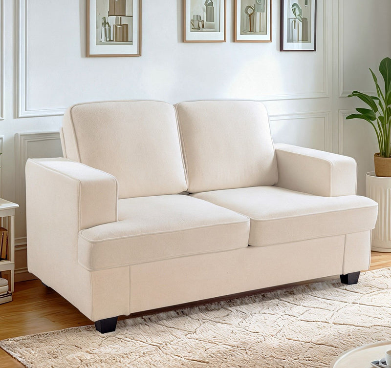 Modern Loveseat, Comfortable 2 Seater Couch With Deep Seating, Loose Back Cushions, Wide Arms - R&R Furniture Gallery (Fountain Valley, CA)