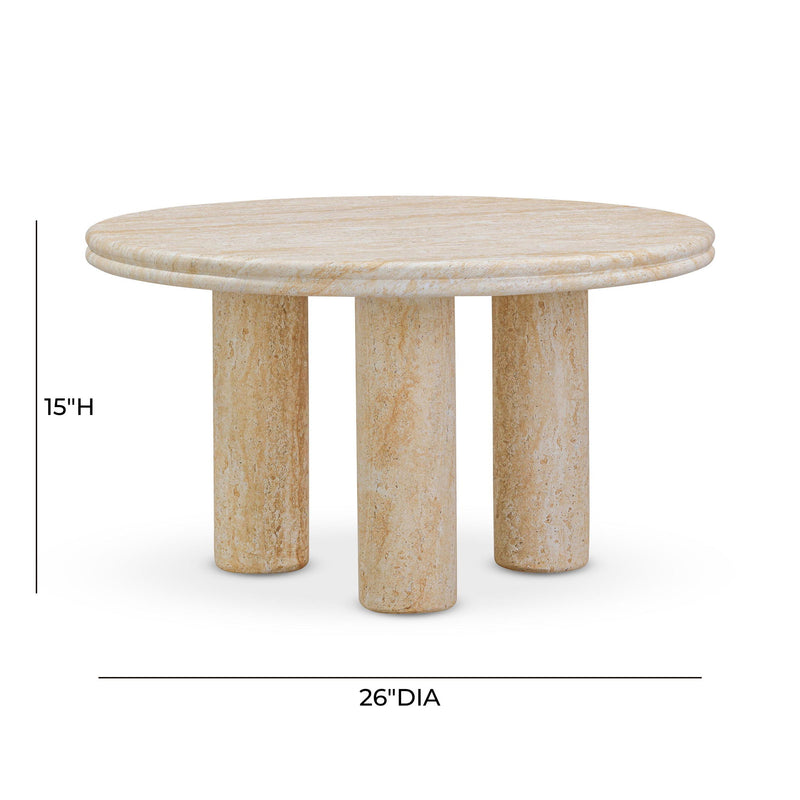 Amora - Indoor / Outdoor Nesting Accent Tables (Set of 2) - Travertine - R&R Furniture Gallery (Fountain Valley, CA)