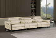 1246 - Modular Power Triple Reclining Dual Console Sofa With Power Reclining Headrests - R&R Furniture Gallery (Fountain Valley, CA)