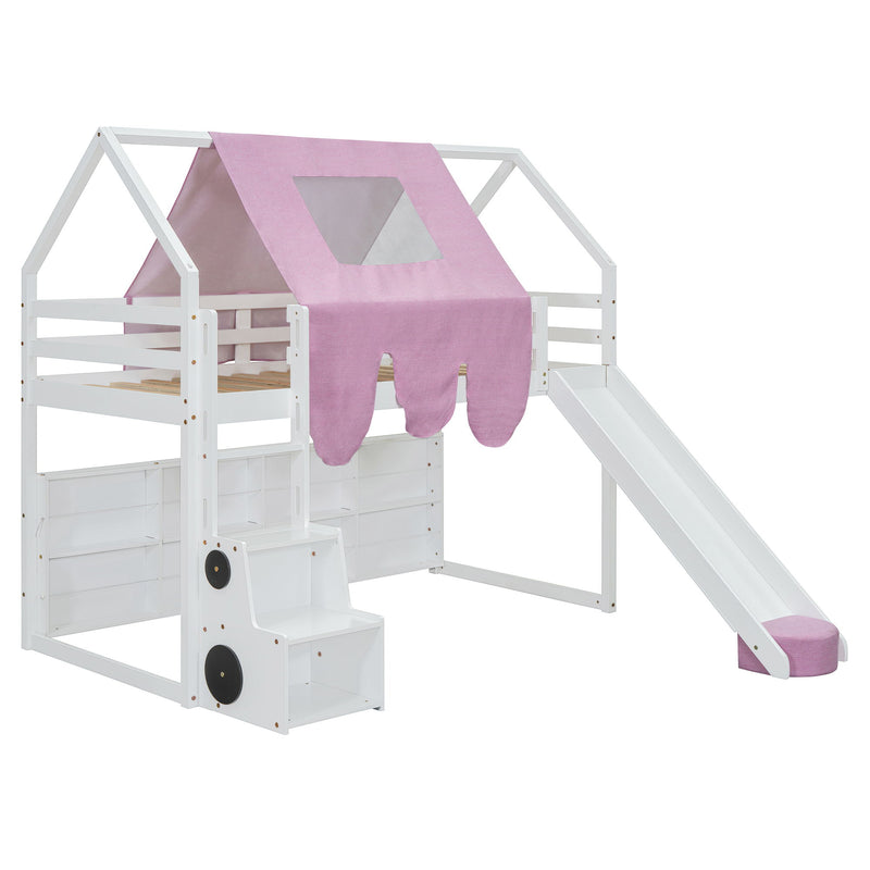 Loft Bed With House Shaped Frame And Tent - R&R Furniture Gallery (Fountain Valley, CA)