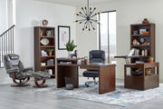 Monarch - Manual Reclining Swivel Chair and Ottoman - R&R Furniture Gallery (Fountain Valley, CA)
