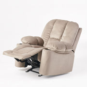 Luxurious Manual Recliner Chair With Skin-Friendly Fabric And Dual Cup Holders - R&R Furniture Gallery (Fountain Valley, CA)