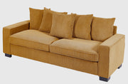 Luxe Sofa With 5 Matching Toss Pillows, Sleek Design, Spacious And Comfortable 3 Seater Couch - R&R Furniture Gallery (Fountain Valley, CA)