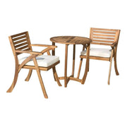Outdoor Dining Set With Coffee Table And 2 Chairs - Teak - R&R Furniture Gallery (Fountain Valley, CA)