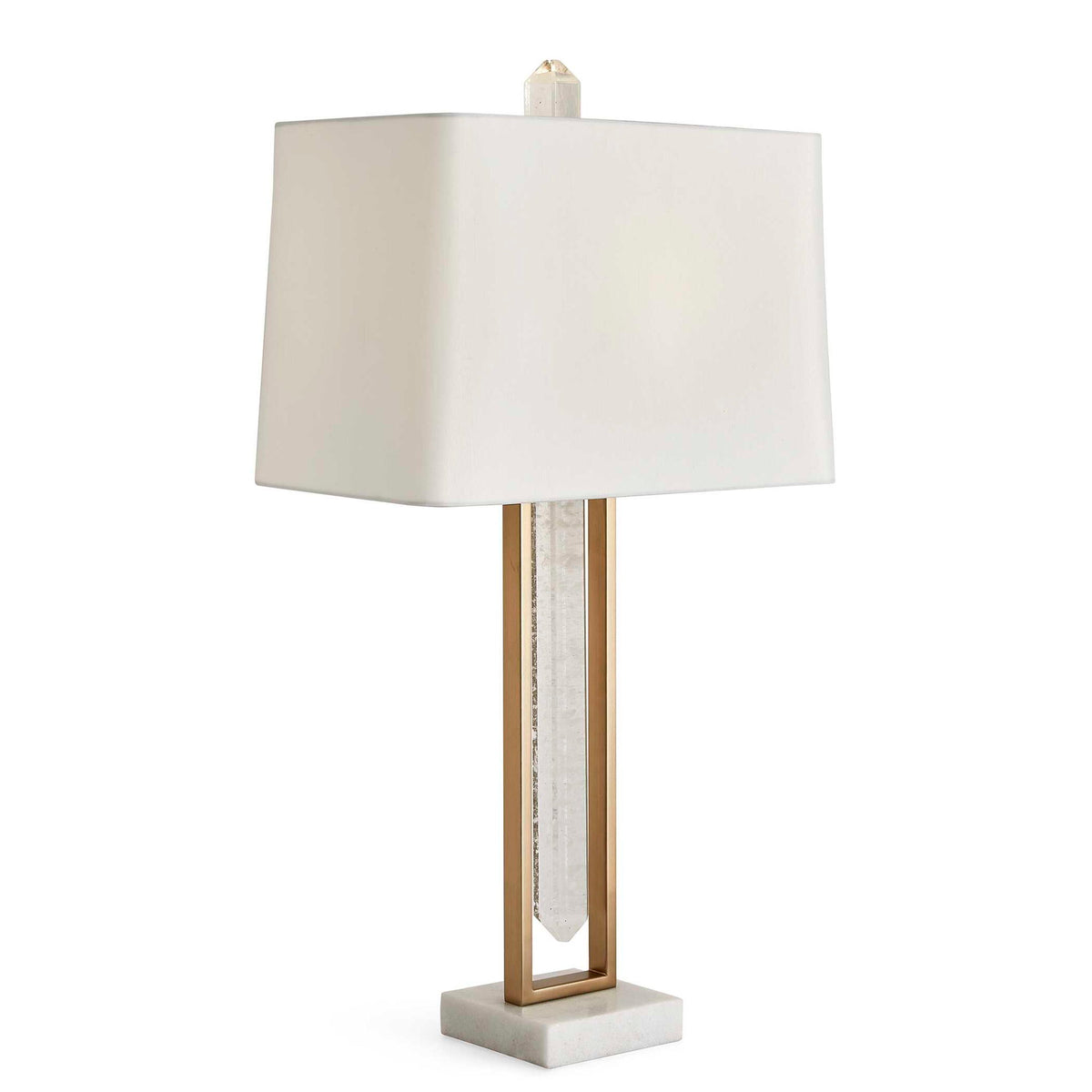 Jeweled Point - Table Lamp - Brass / Gold / White