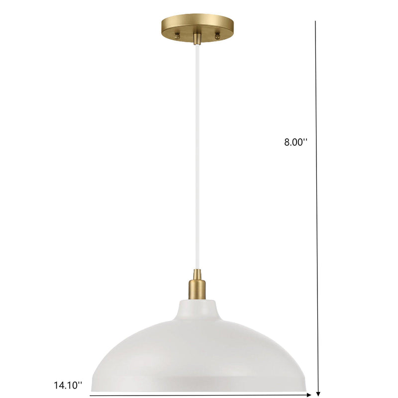 Astral - Single Light Pendant Lamp For Entrance Kitchen Island - Gold / White - R&R Furniture Gallery (Fountain Valley, CA)