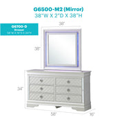 Glory Furniture Verona dresser with multiple drawers and a sleek wooden finish, ideal for bedroom storage.
