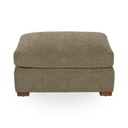 Classic Home Audrey upholstered ottoman with plush fabric, featuring a rectangular shape and stylish design for living room decor.