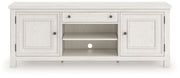 Robbinsdale - Extra Large TV Stand - Antique White - R&R Furniture Gallery (Fountain Valley, CA)