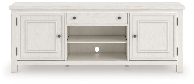 Robbinsdale - Extra Large TV Stand - Antique White - R&R Furniture Gallery (Fountain Valley, CA)