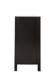 Elegant transitional dresser by Glory Furniture featuring sleek wood finish and spacious drawers for stylish storage.