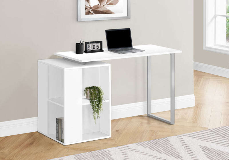 Computer Desk, Home Office, Left, Right Set-Up, Storage Shelves, Work, Laptop, Contemporary, Modern - R&R Furniture Gallery (Fountain Valley, CA)
