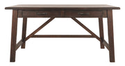 Baldridge - Home Office Large Leg Desk - Rustic Brown - R&R Furniture Gallery (Fountain Valley, CA)
