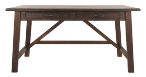 Baldridge - Home Office Large Leg Desk - Rustic Brown - R&R Furniture Gallery (Fountain Valley, CA)