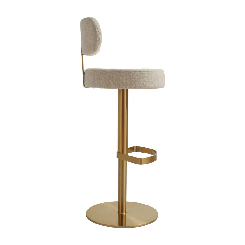 Primrose - Adjustable Stool - Cream - R&R Furniture Gallery (Fountain Valley, CA)