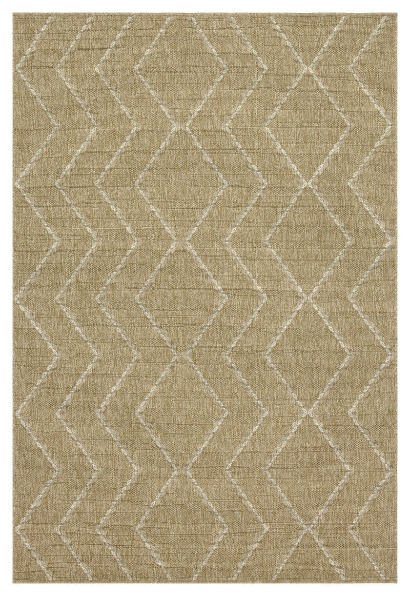 Earth - 5'3" X 7'3" Indoor, Outdoor Area Rug - Jute / White - R&R Furniture Gallery (Fountain Valley, CA)