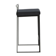 Lumi Source Fuji contemporary stackable counter stool set with sleek modern design and wooden legs, perfect for kitchen or bar area.