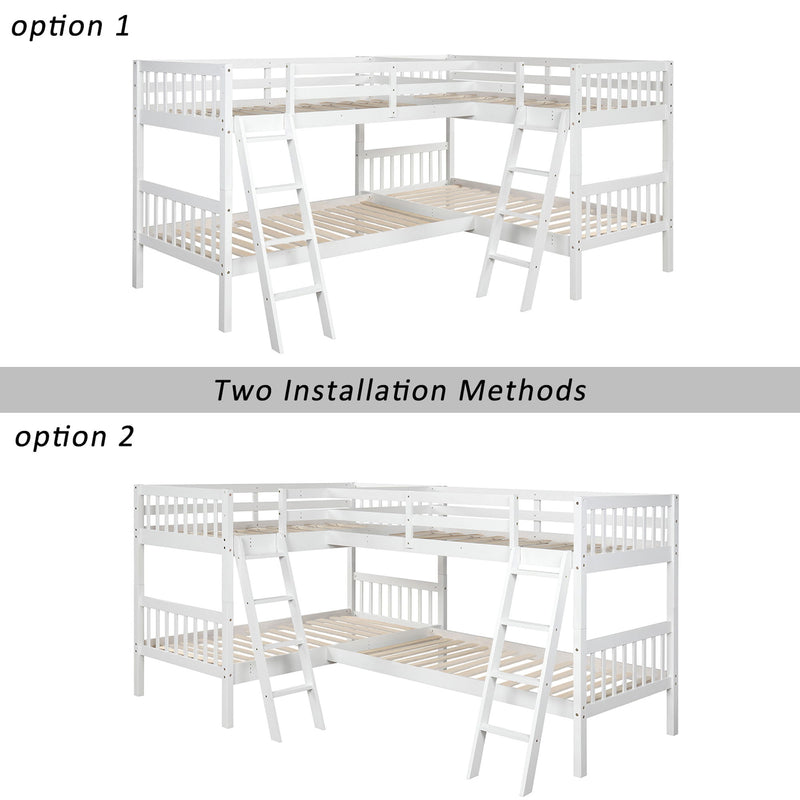 L Shaped Bunk Bed With Ladder - R&R Furniture Gallery (Fountain Valley, CA)