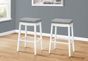 Comfortable Bar Stool, Bar Height, Saddle Seat, Transitional (Set of 2) - R&R Furniture Gallery (Fountain Valley, CA)