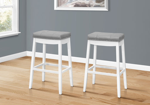 Comfortable Bar Stool, Bar Height, Saddle Seat, Transitional (Set of 2) - R&R Furniture Gallery (Fountain Valley, CA)