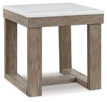 Loyaska - Square End Table - Brown / Ivory - R&R Furniture Gallery (Fountain Valley, CA)