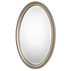 Mirror - Metallic Silver & Brown Antiquing