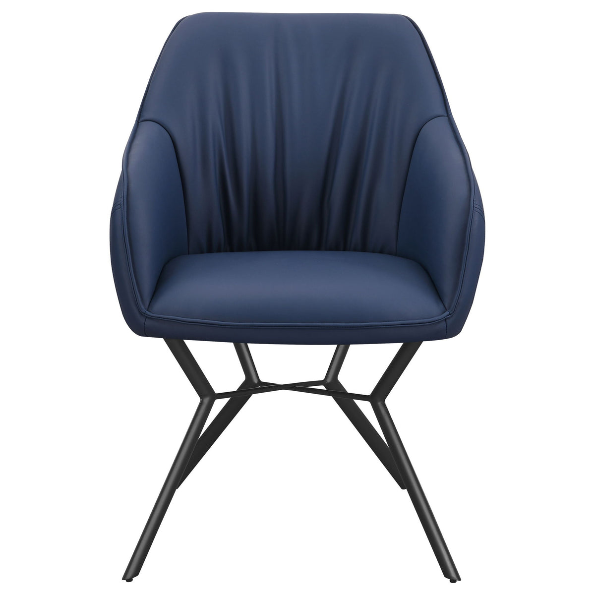 Upholstered Dining Chairs (Set of 2) Retro Bucket Seat - Blue