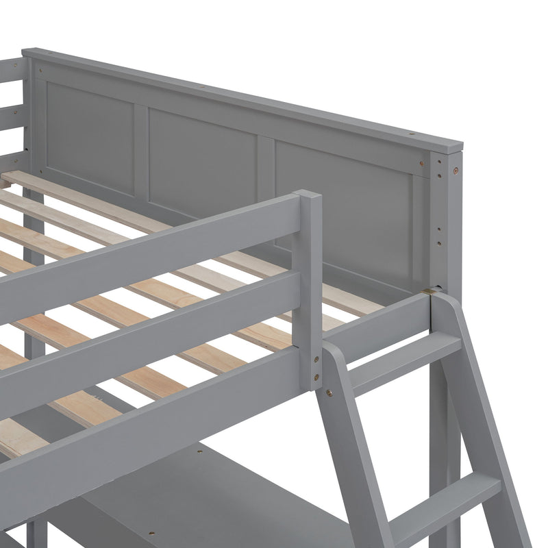 Full Over Full Bunk Bed With Desk - R&R Furniture Gallery (Fountain Valley, CA)