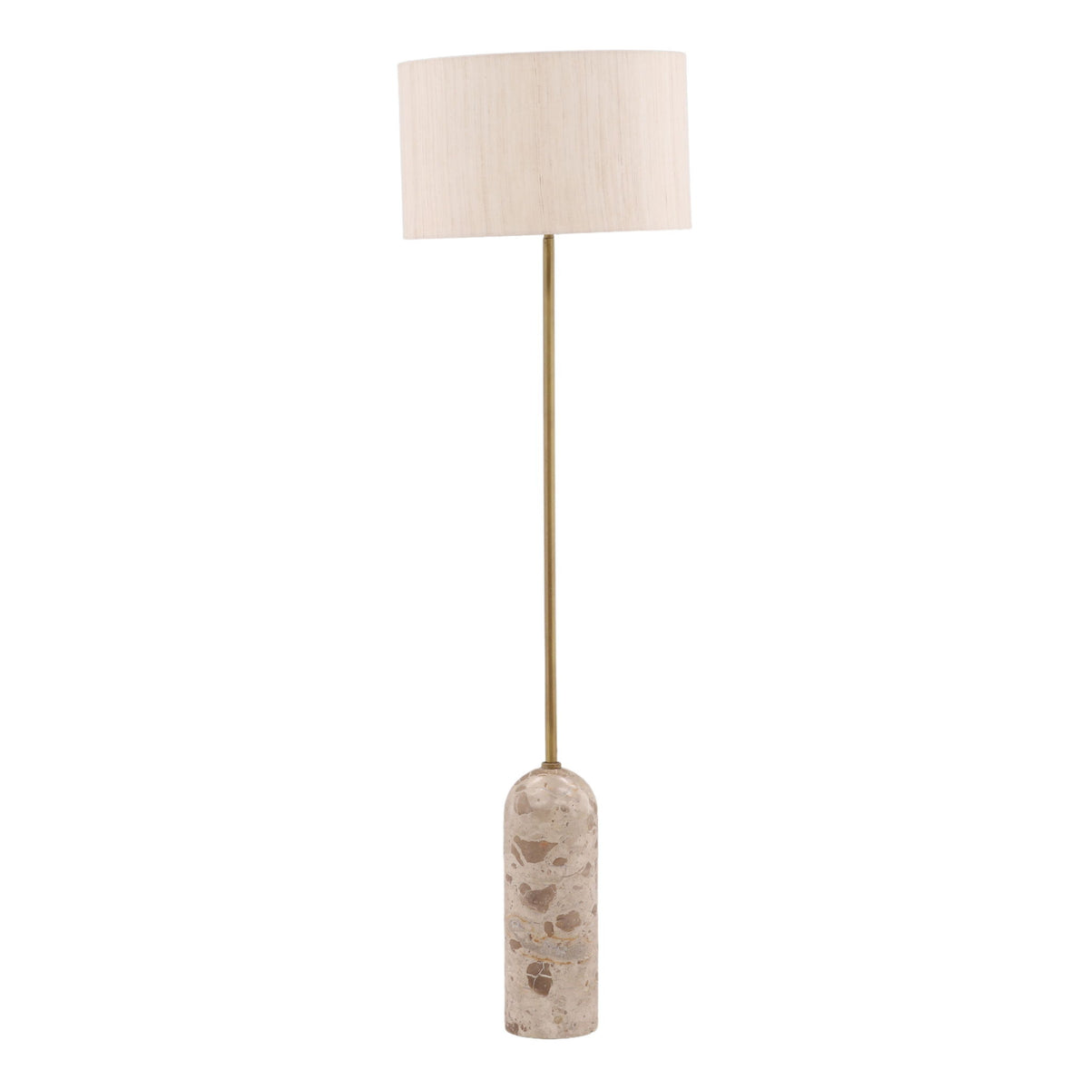 Latrice - Floor Lamp - Natural Stone And Cream