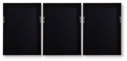 Jossletts - Wall Art Set (Set of 3) - Orange / Black / Ivory - R&R Furniture Gallery (Fountain Valley, CA)