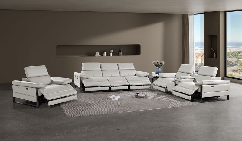 1246 - Modular Power Triple Reclining Sofa, Console Loveseat, And Chair Set With Power Headrests