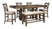 Moriville - Rectangular Dining Room Counter Extension Table - Grayish Brown - R&R Furniture Gallery (Fountain Valley, CA)