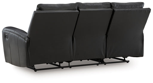 Glossmore - Reclining Sofa - Black - R&R Furniture Gallery (Fountain Valley, CA)