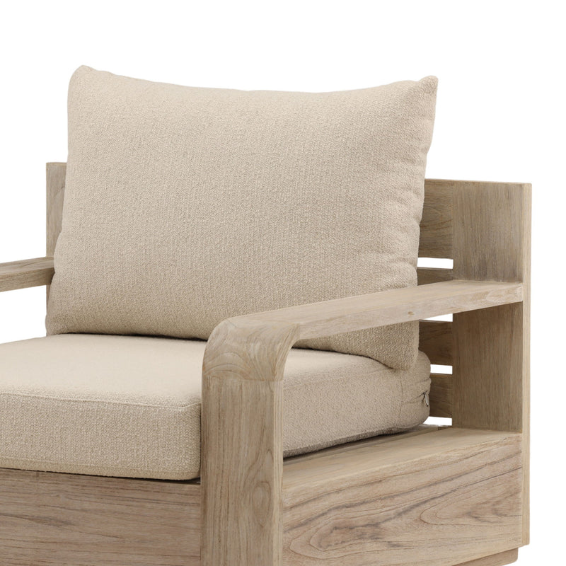 Lucrecia - Outdoor Sofa Chair - Sand And Natural