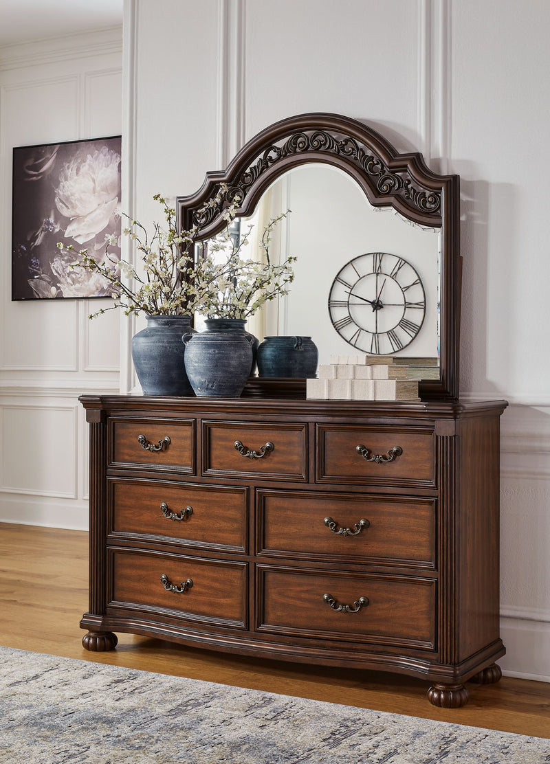 Lavinton - Dresser And Mirror - Brown - R&R Furniture Gallery (Fountain Valley, CA)