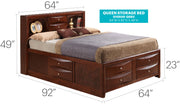 Modern Design Storage Bed With Bookcase Headboard - R&R Furniture Gallery (Fountain Valley, CA)