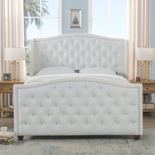 Marcella - Upholstered Shelter Headboard Bed Set - R&R Furniture Gallery (Fountain Valley, CA)