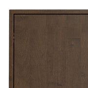 Simpli-Home Harper walnut brown 2-door sideboard buffet with sleek design and ample storage space.