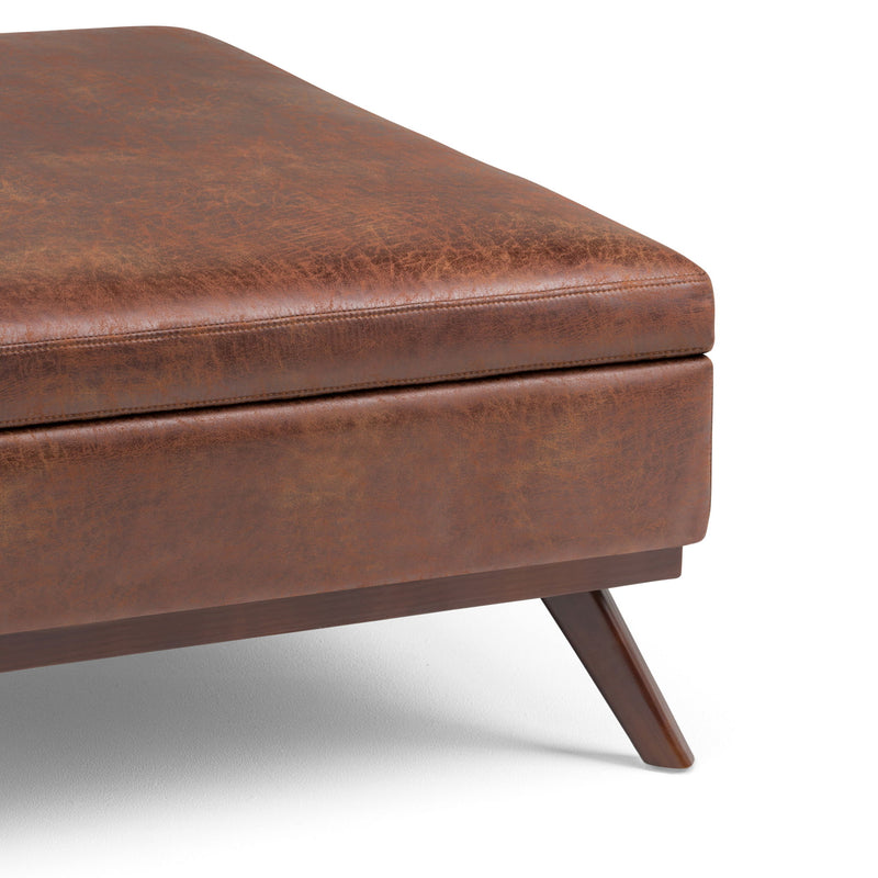 Owen - Multifunctional Square Coffee Table Storage Ottoman - R&R Furniture Gallery (Fountain Valley, CA)