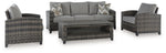 Oasis Court - Sofa, Chairs, Table Set (Set of 4) - Gray - R&R Furniture Gallery (Fountain Valley, CA)
