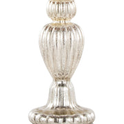 Pair of Lumi Source contemporary table lamps with mercury, nickel, and natural finish, featuring sleek modern design.