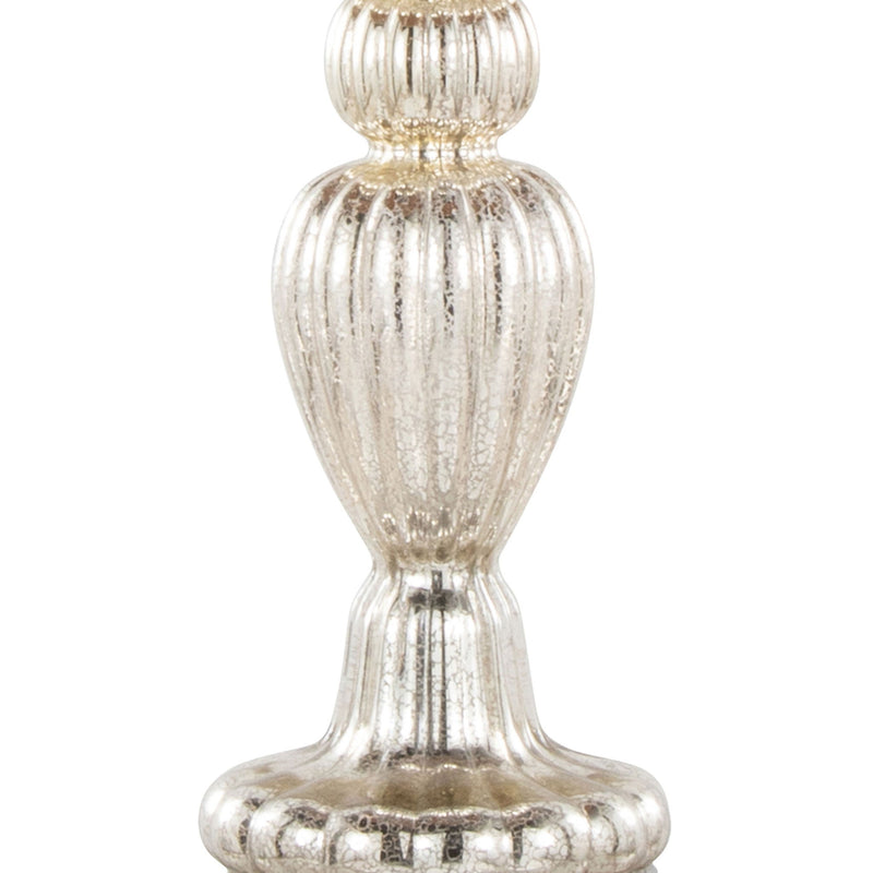 Pair of Lumi Source contemporary table lamps with mercury, nickel, and natural finish, featuring sleek modern design.