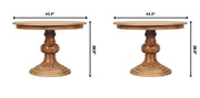 Round Turned Dining Table - Oak - R&R Furniture Gallery (Fountain Valley, CA)