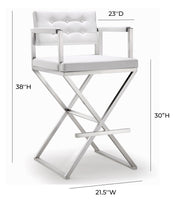 Director - Stainless Steel Barstool - R&R Furniture Gallery (Fountain Valley, CA)
