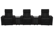 Phoenix - Zero Gravity Power 3 Seat Home Theater Seating With 2 Wedges And Immersive Audio - R&R Furniture Gallery (Fountain Valley, CA)