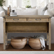 Belfast - Occasional Table With 2 Drawers - Reclaimed Natural - R&R Furniture Gallery (Fountain Valley, CA)