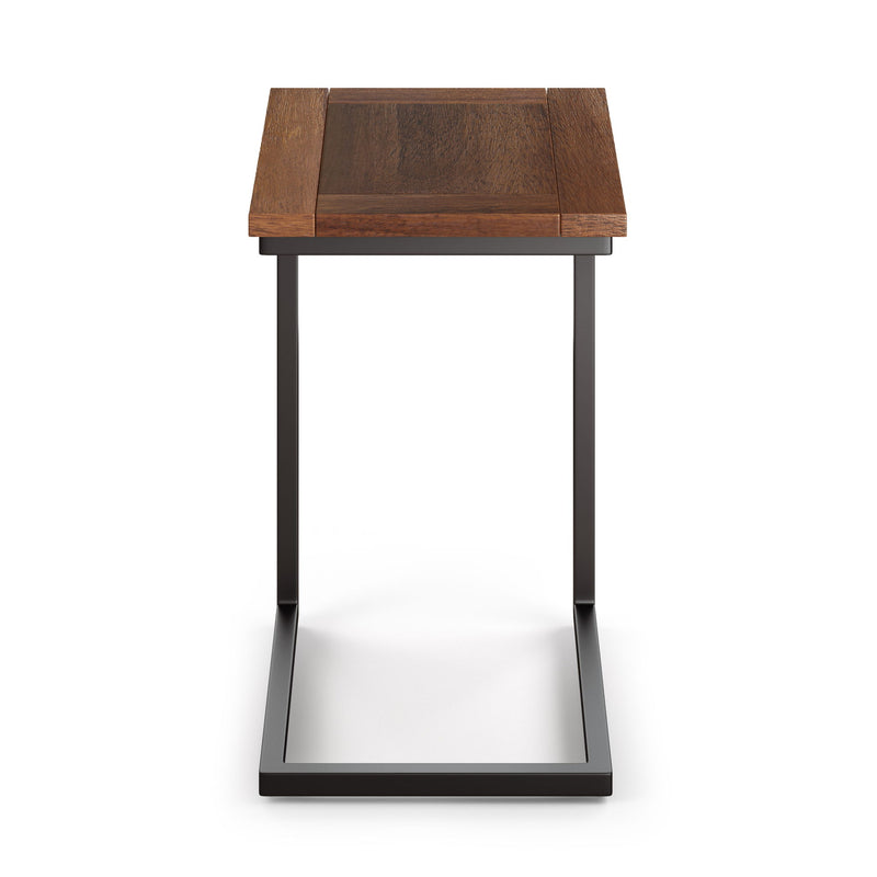 Skyler handcrafted chair side table by Simpli-Home with a modern wooden design and clean lines.