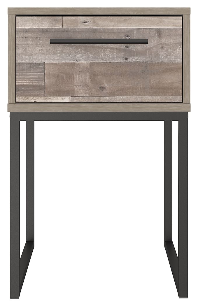 Neilsville - One Drawer Night Stand - Vinyl-Wrapped - Whitewash - R&R Furniture Gallery (Fountain Valley, CA)