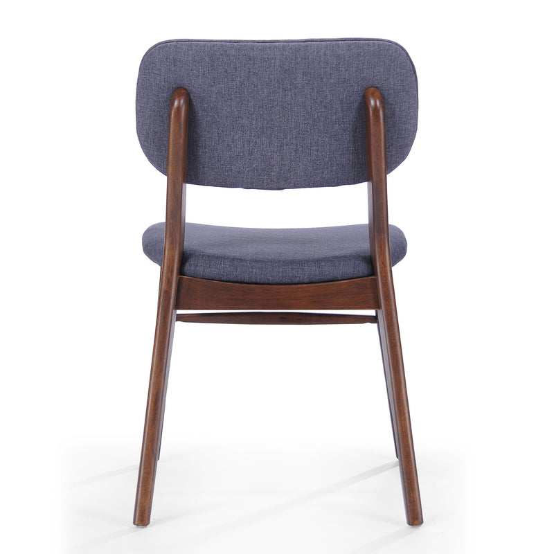 Set of two upholstered comfort dining chairs by Noble House with padded seats and fabric upholstery, ideal for modern dining rooms.