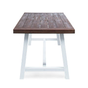 Outdoor Sandblast Finish Acacia Wood Dining Table - R&R Furniture Gallery (Fountain Valley, CA)